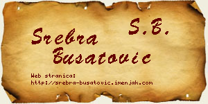 Srebra Bušatović vizit kartica